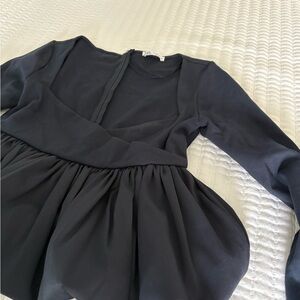 Zara Navy Long Sleeve Top